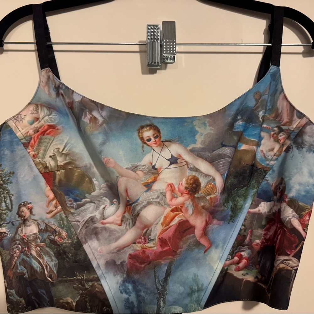 NWOT DollsKill Da Vinci Inspired Art Corset Top XL
